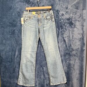 Seven7 Flare Blue Label Premium Jeans Size 30 Medium Wash Denim NWT